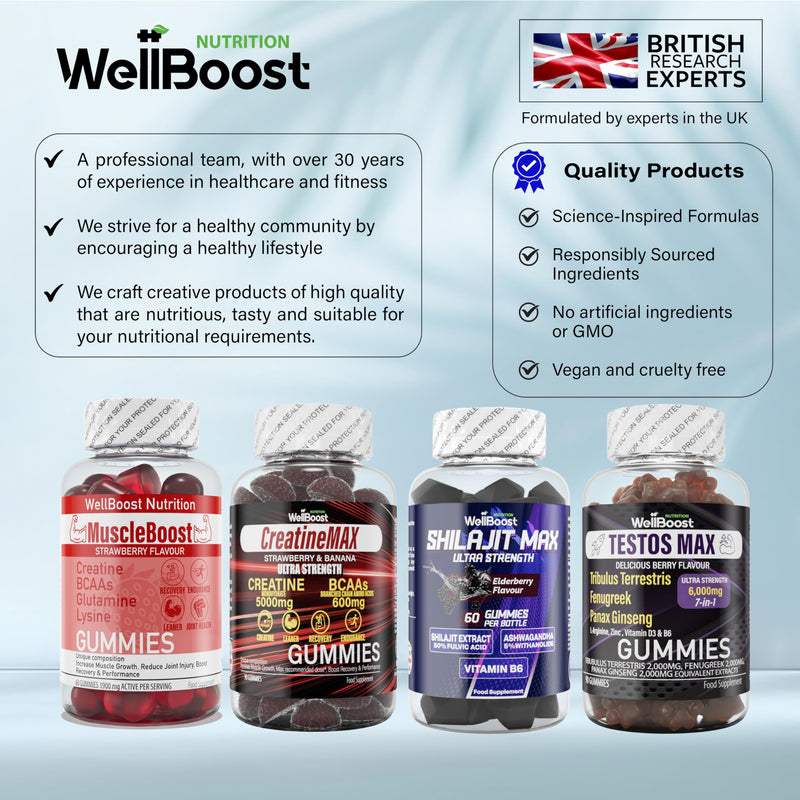 Testos MAX Strength Gummies - 6000mg 7-in-1 Tribulus, Fenugreek, Ginseng, L-Arginine, Zinc, Vitamin D3 & B6 - Vegan, Sugar-Free, Berry Flavour - Supports Muscle Growth & Vitality for Adults