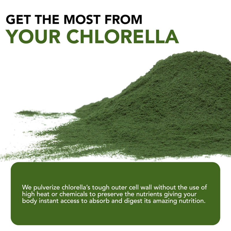 Sun Chlorella Powder 3g Single-Serve Packets, B12-Vitamin D Support, 30ct | Pulverized Cell Wall Unlocks 60+ Nutrients, Non-GMO Whole-Food Formula; Supports Immune & Digestive Health Herbal 30 Ounce (Pack of 1)