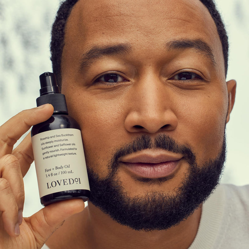 Loved01 Face & Body Oil, John Legend Skincare, Vitamin A & E, Fades Scars, Stretch Marks & Hyperpigmentation, Lightweight Non-Greasy, Daily Hydration, Vegan & Cruelty-Free, 2-Pack, 3.4 oz each 3.4 Fl Oz (Pack of 2) - BeesActive Australia