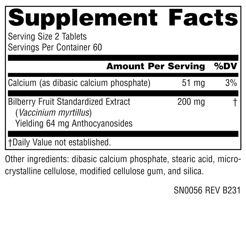 Source Naturals Bilberry Extract, 100 mg - 120 Tablets | Standardized Botanical Antioxidant