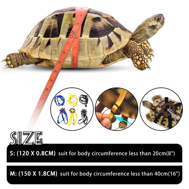 Pet Tortoise Turtle Leather Harness Small Pet Turtle Leash and Harness Pet Tortoise Leash Suitable for Tortoise Supplies Adjustable Control Leash (S,Blue) Blue S - BeesActive Australia