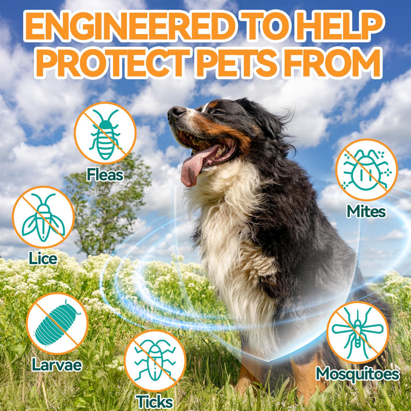 Flea and Tick Support Bundle for Dogs – Oral Flea Drops for Dogs + Flea Chews for Dogs – Natural Flea Prevention for All Breeds & Ages – Chicken Flavor and Duck Flavor