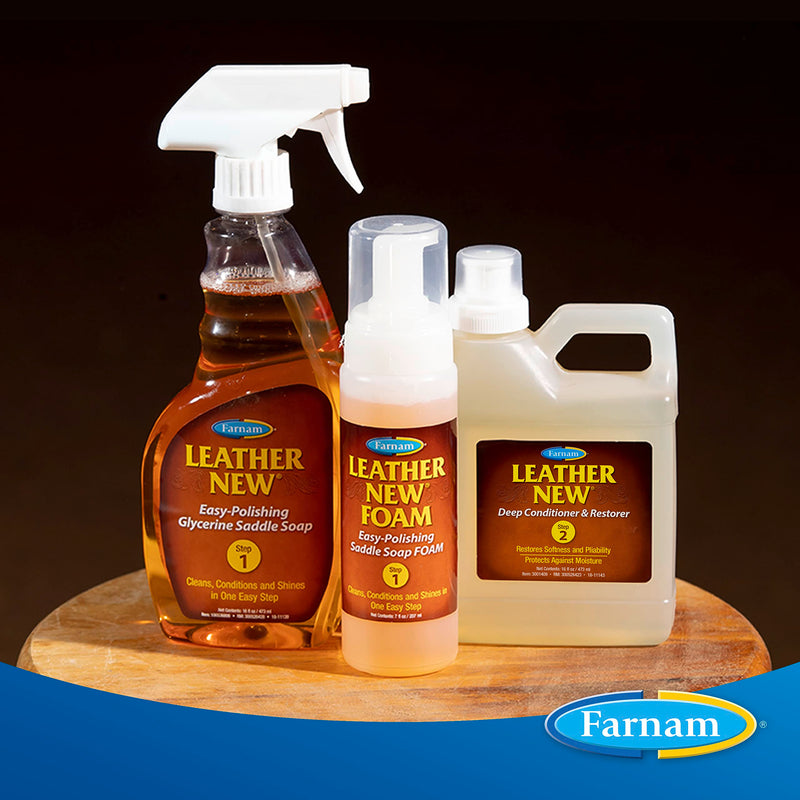 Farnam Leather New Easy-Polishing Glycerine Saddle Soap and Leather Saddle Cleaner, Protects and Preserves Leather, Cleans, Conditions and Polishes, 16 Oz. 16 Fl Oz (Pack of 1) - BeesActive Australia