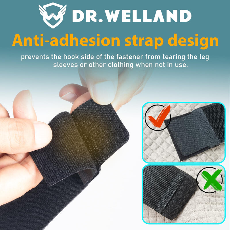 Dr.Welland Leg Sleeves (PAIR) Copper Infused for Arthritis,Meniscus Tear, ACL, MCL, Joint Pain Relief - Thigh & Calf Support XX-Large