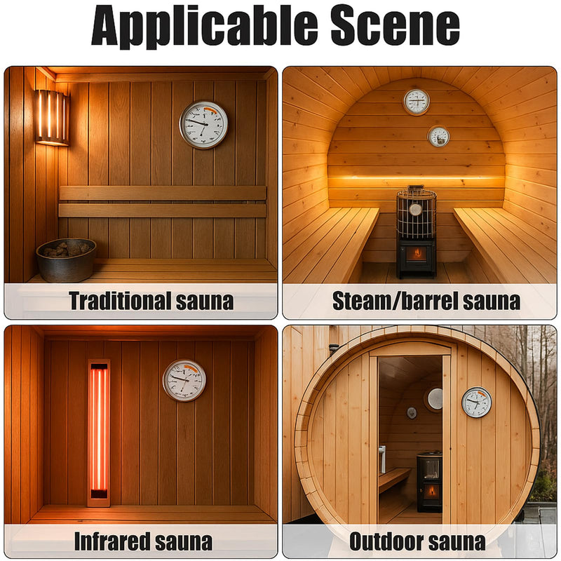 Sauna Thermometer and Hygrometer Combo – Precise Temperature & Humidity Gauge for Sauna Roomsk, Temperature Range 70-250°F, Humidity Range 0-100% - BeesActive Australia