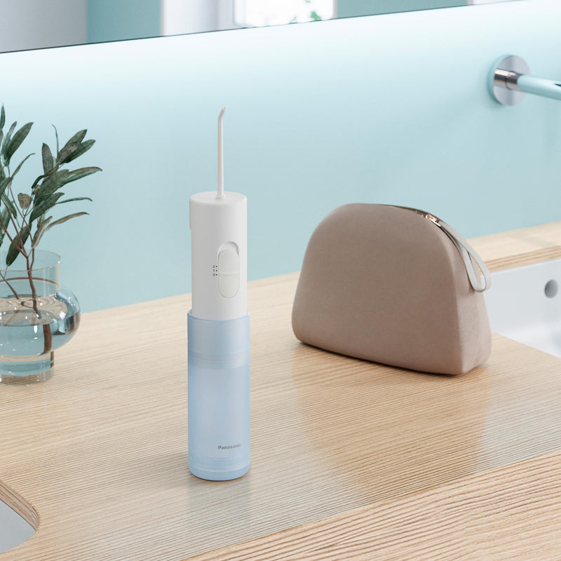 Panasonic Water Flosser for Travel, Cordless Portable Oral Irrigator with Two Water Pressure Settings, Collapsible Water Tank - EW-DJ11-A - BeesActive Australia
