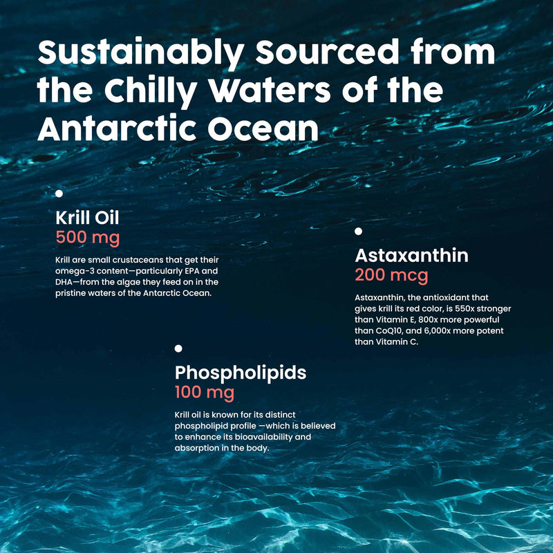 NativePath Wild-Caught Antarctic Krill Oil 500mg - Premium Astaxanthin 200mcg Phospholipid-Bound Omega-3 EPA DHA - Pure Formula GMP Certified Third Party Tested - 30 Softgels | Wild-Caught, Astaxanthin, EPA & DHA Phospholipid-Bound, Supports Circulator...