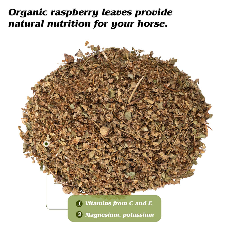 8.8 oz Horse Calming Supplement - Natural Raspberry Leaf Eases Anxiety and Discomfort in Moody Mares, Calms During Heat Cycles - Suitable for Geldings Too 8.8 OZ - BeesActive Australia