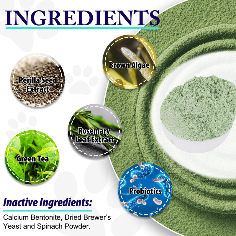 Dog Teeth Cleaning Powder - Dog Dental Powder - Dog Breath Freshener - Targets Tartar & Reduces Plaque & Bad Breath - Teeth Cleaning Made Easy Eliminate - Formulated for Small, Medium, Large Dogs white - BeesActive Australia