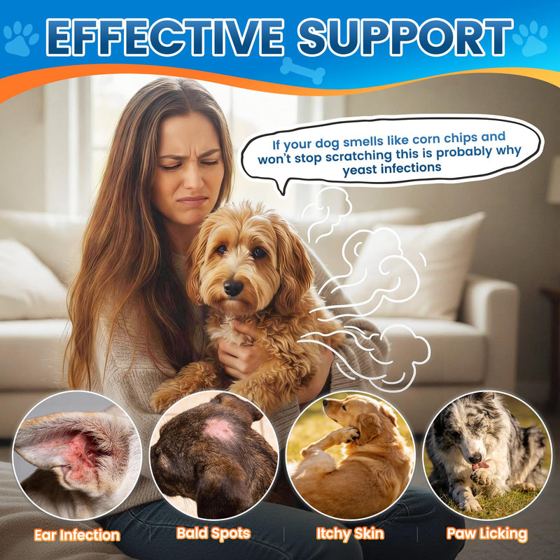Natural Yeast Relief for Dogs, Allergy Relief for Cats, Cat Itchy Skin Allergy Relief