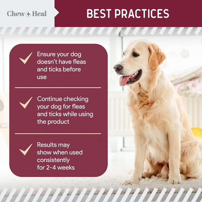 Chewable Flea and Tick Prevention for Dogs - 180 Delicious Soft Chews - Made in USA - Natural Defense for Small and Large Dogs - No Gluten, No GMO, No Corn - BeesActive Australia