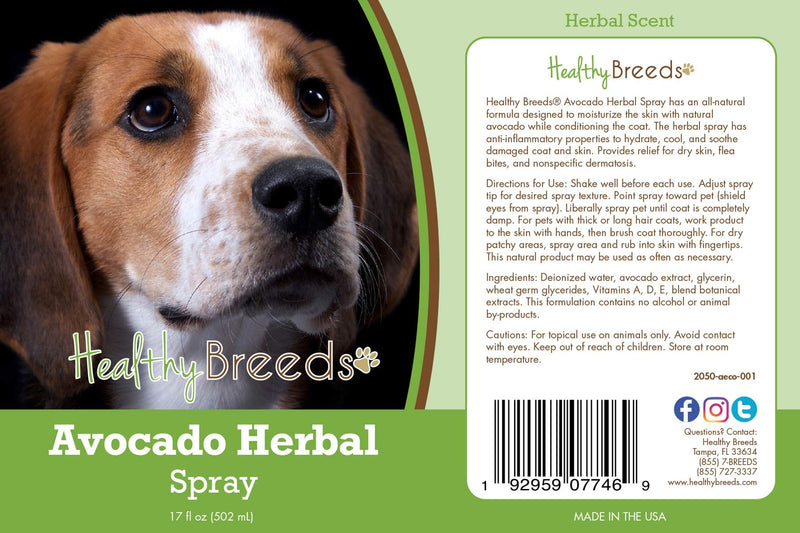 Healthy Breeds American English Coonhound Avocado Herbal Spray 17 oz