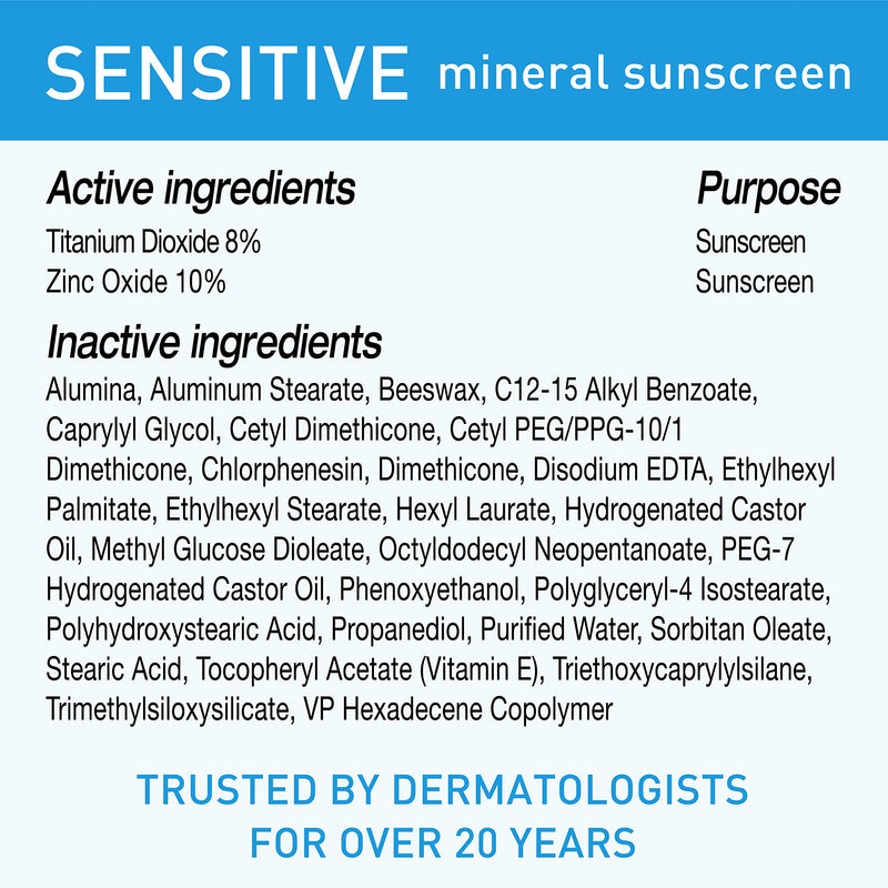 BLUE LIZARD Sensitive Mineral Sunscreen with Zinc Oxide, SPF 50+, Water Resistant, UVA/UVB Protection with Smart Bottle Technology - Fragrance Free, 5 oz SPF 50+ 5 Fl Oz (Pack of 1) - BeesActive Australia