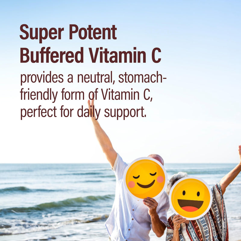 NANOWELL Super Potent Buffered Vitamin C 1000 mg with Bioflavonoid Complex - Antioxidant & Immune Support - Healthy Skin & Joints - Gluten Free - 180 Servings 1,000 mg Capsules