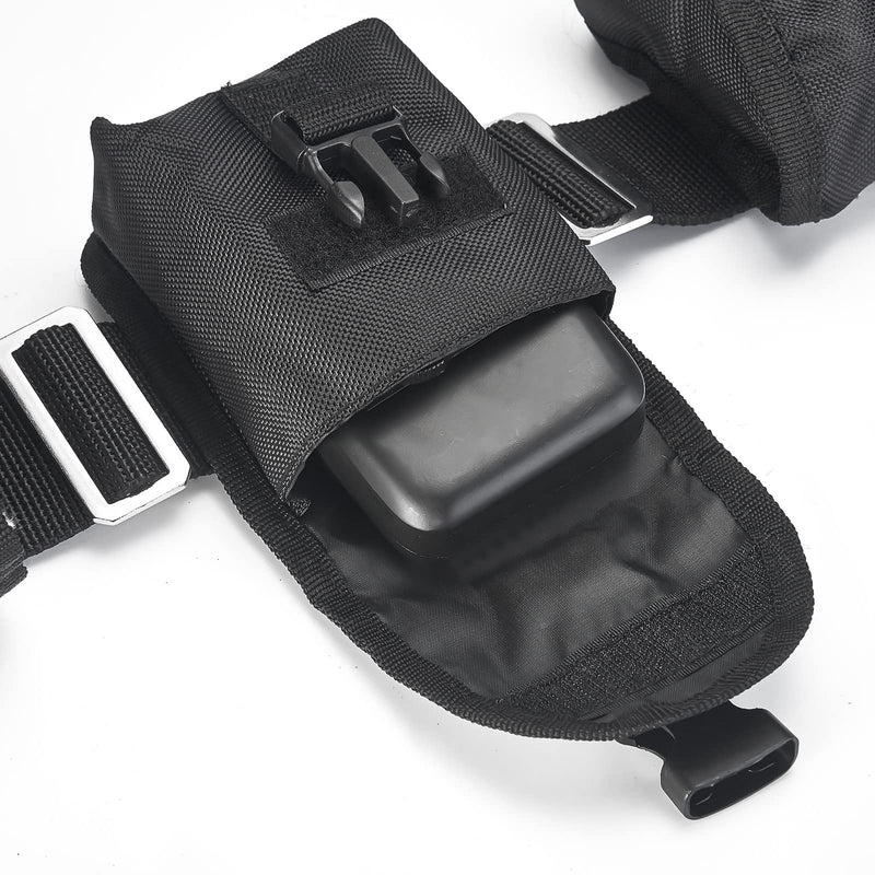 Scuba weight belt with 4 pockets, quick release buckle diving pocket weight belt with 5pcs weight keepers,weight pouch belt fit for waist 32" to 52" - BeesActive Australia