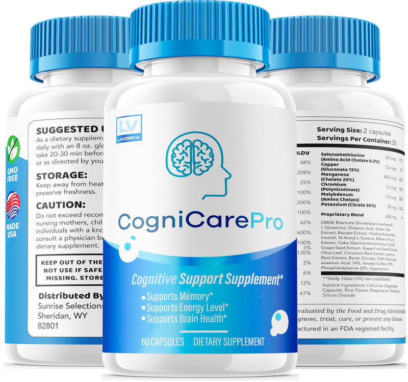 Cognicare Pro Capsules, Cognicare Pro, Cognicare Pro Pills, Advanced Formula, Cognicare Pro Vitamins, Cognicare Pro Formula 60 Capsules for 1 Month