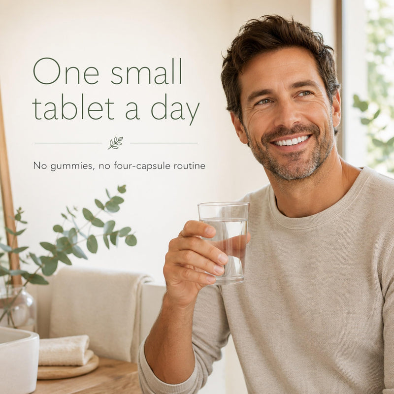 Oral Multivitamin for Teeth & Gums, Vitamin D3, C, A, Calcium & Zinc | Daily support with 1 small flavorless tablet, easy to swallow, 30 count, no artificial taste Unflavored