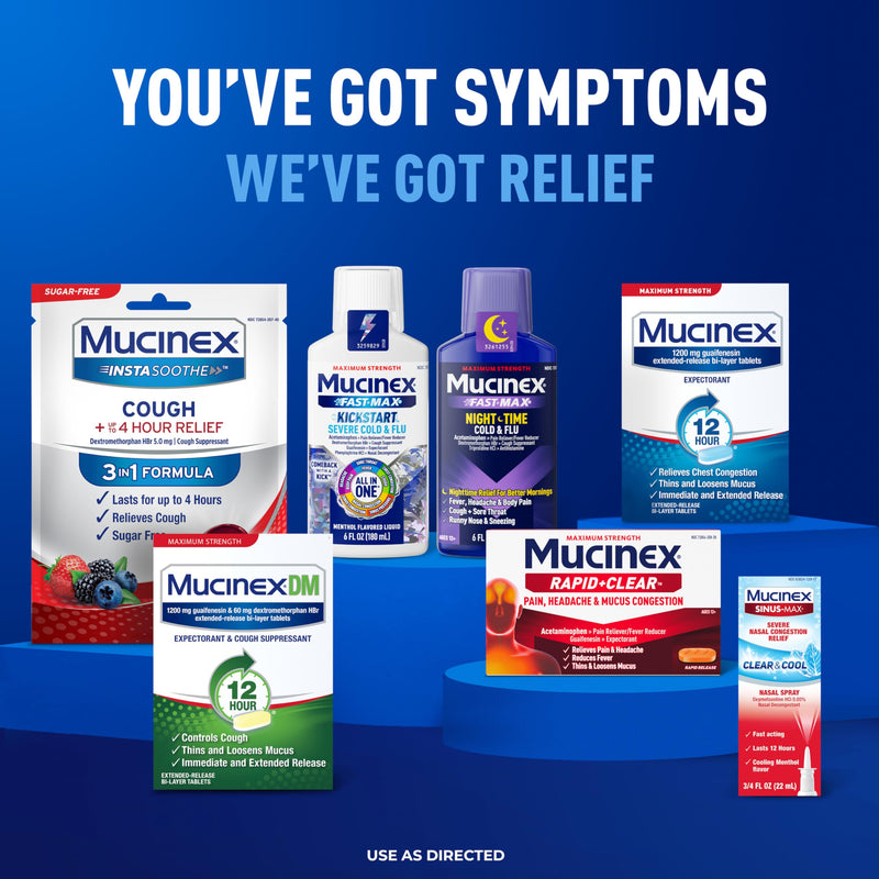 Mucinex Rapid Clear Maximum Strength Cold Medicine & Expectorant, Fever, Pain, Headache, & Excess Mucus Relief with Acetaminophen & Guaifenesin, Rapid Release Caplets for Adults, 20 Count Day - New Formulation 20 Count (Pack of 1) - BeesActive Australia