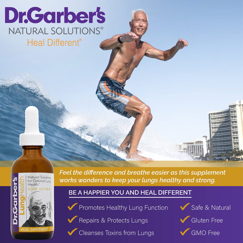 Dr. Garber's Natural Solutions Lung Health Oral Drops - Gemmotherapy Liquid Supplement to Protect & Cleanse Lungs, Repair Damaged Lung Tissue, Lung Health Support, Allergy & Asthma Relief - 60ml - BeesActive Australia