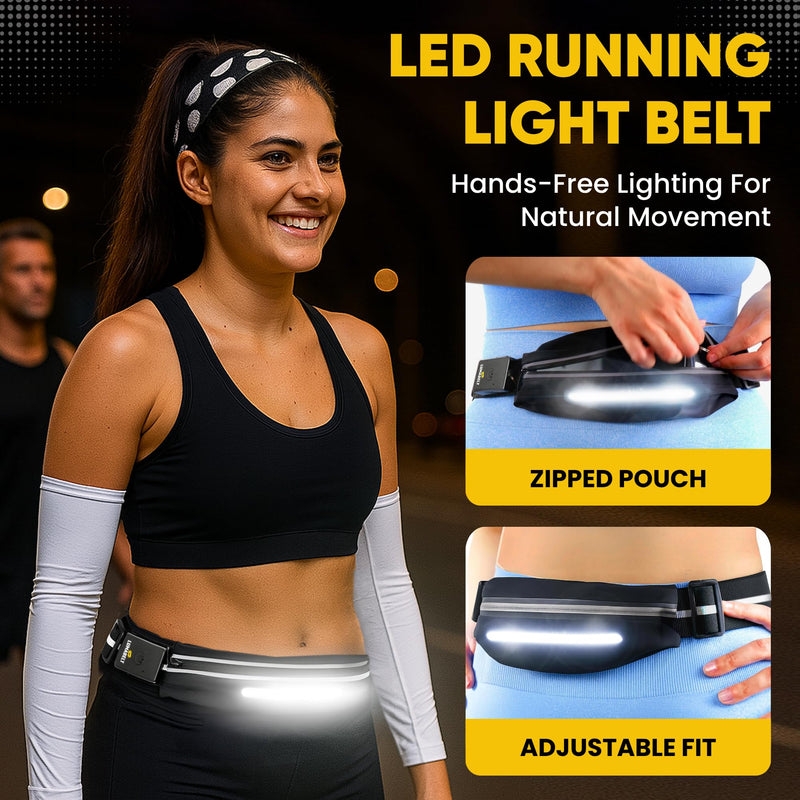 Running Lights for Runners – Rechargeable LED Safety Light for Outdoor Survival Kit, Camping Accessories, Hiking Gear for Women Essentials, Battery Powered Night Light, Waterproof Night Running Light