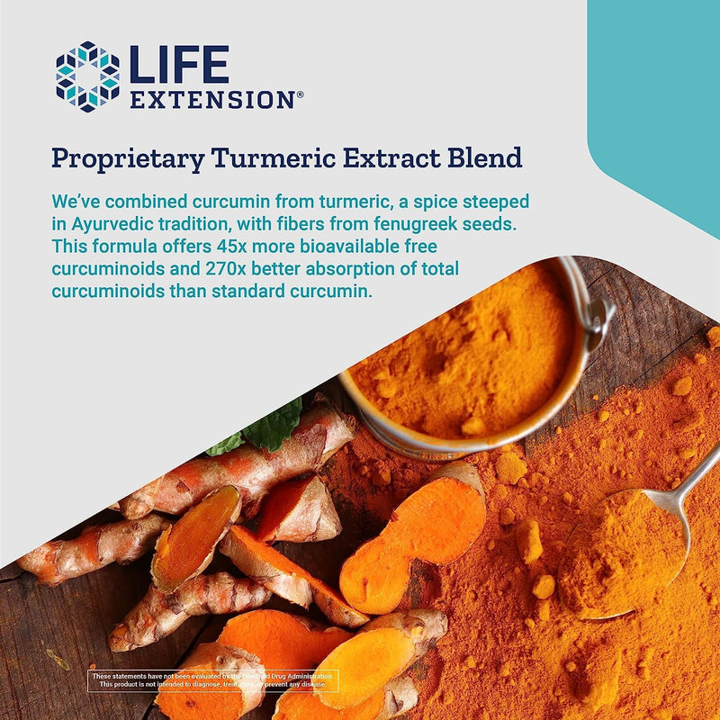 Life Extension Advanced Curcumin Elite Turmeric Extract, Ginger & Turmerones – For Healthy Inflammatory & Immune Response and Cardiovascualr & Brain Health – Gluten-Free, Non-GMO – 30 Softgels - BeesActive Australia