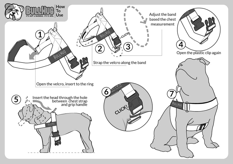 BULLHUG Harness – Made for Larger Chested Dogs Like English Bulldogs, French Bulldogs, Pugs & More. Stops Dogs from Pulling & Choking on Walks (NEON Orange, Medium) NEON ORANGE Medium - (Neck: 16" - 21" Chest: 25" - 30") - BeesActive Australia