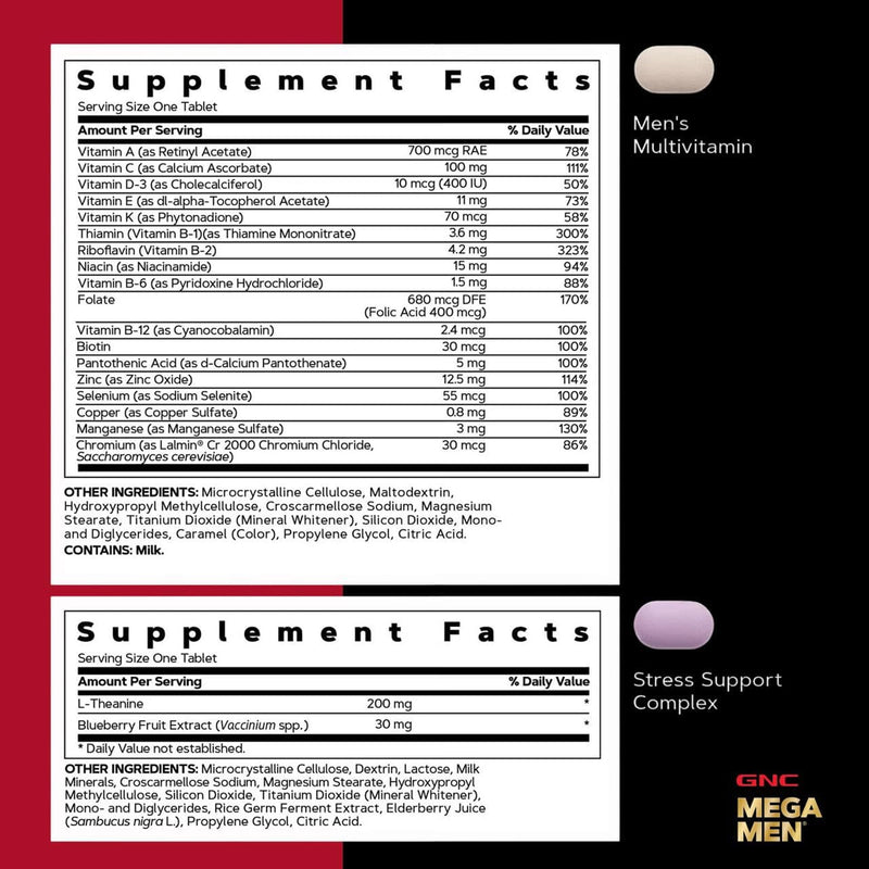GNC Men's 30+ Vitapak Program, 5-in-1 Multivitamin, 30 Servings | Supports Healthy Bones, Promotes Relaxation with Theanine, Supports Liver Function with Milk Thistle, Antioxidant Support