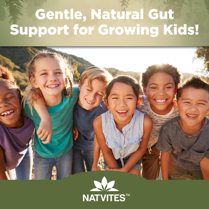Prebiotic Kids Fiber Gummies, for Children Ages 2 & Up - Sugar Free Vegetarian Gelatin Free Non-GMO, Kids Fiber Supplements for Digestive Health (120 Count)