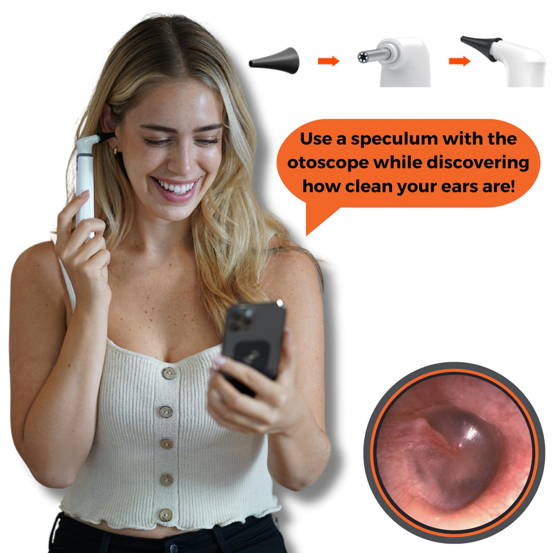 20-Piece Speculum Set for Use with MOBI Smart Bluetooth Otoscope - Professional Grade Accessories for Ear, Nose, and Throat Examination, Black - BeesActive Australia