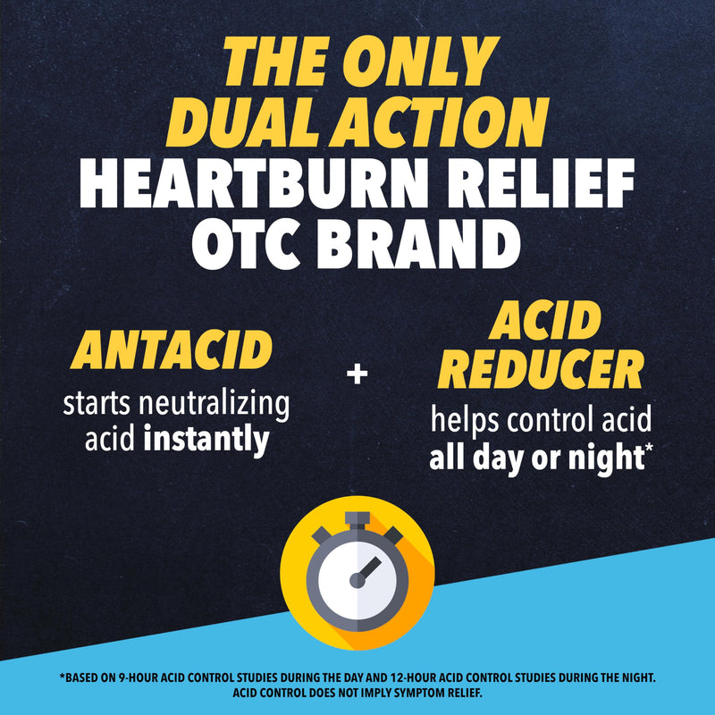 Pepcid Complete Acid Reducer + Antacid Chewables, 10mg Famotidine, 800mg Calcium Carbonate & 165mg Magnesium Hydroxide per Heartburn Medicine Tablet, Antacid Chews, Berry Flavored, 70 ct 70 Count - BeesActive Australia