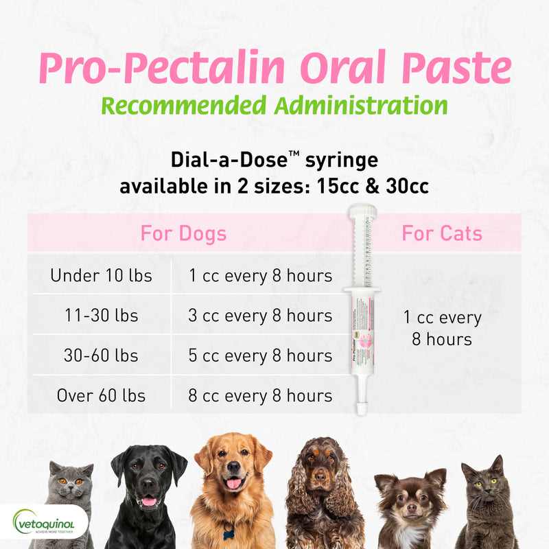 Vetoquinol Pro-Pectalin Oral Paste for Dogs & Cats – 30cc, Chicken Flavor – Helps Reduce Occasional Loose Stool & Diarrhea, Balance Gut pH, Support Normal Digestion & Intestinal Flora - BeesActive Australia