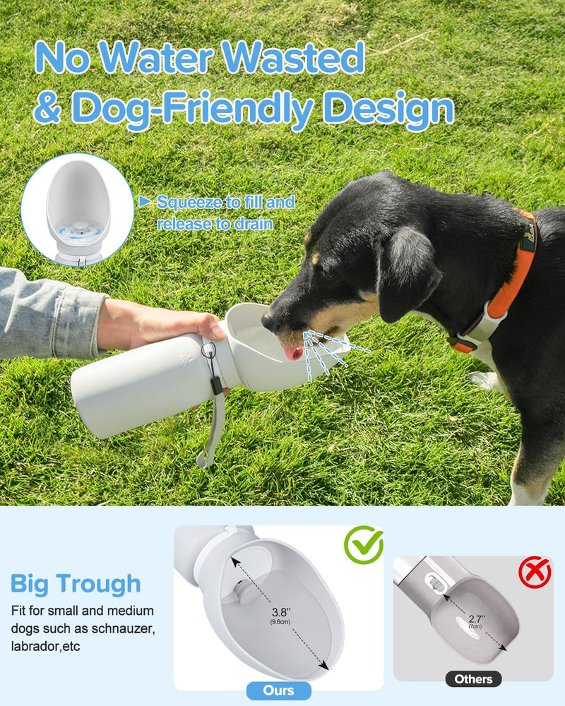 Dog Water Bottle,Leak Proof Portable Travel Pet Water Bottle, Foldable Lightweight Dog Water Dispenser Drinking Bowl for Dogs,Puppy,Pets, On The Go for Outdoor Walking,Hiking,Travel (19oz) - BeesActive Australia
