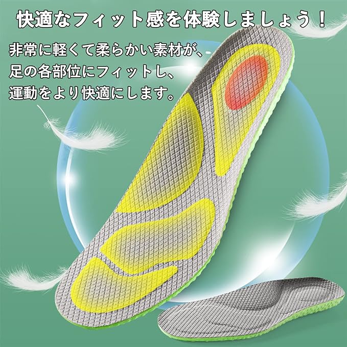Sunhel Insole, Standing Work, Shock-Absorbing, Insole, Next-to-Next-Feel, Shoes, For Men, Women, Breathable, Deodorizing, Lightweight, Sole (Black, 10.6 - 10.8 inches (27 - 27.5 cm) - BeesActive Australia