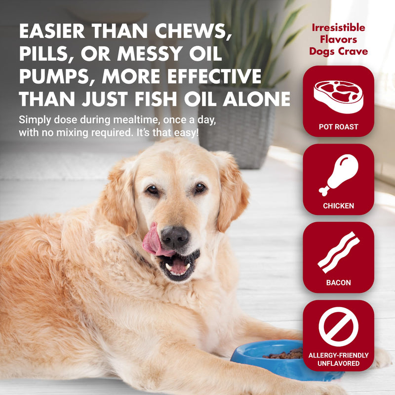 LIQUID-VET K9 Itch & Allergy Advanced Formula, AntiItch & Allergy Support with Omega3s Fish Oil, MSM, Vitamin E, and Hyaluronic Acid Dog Care Essentials for Dry, Sensitive Skin Unflavored 16