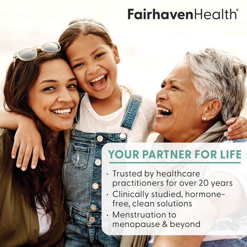 Fairhaven Health Multi-Symptom PMS Relief for Women | PMS Support Supplement for Women | Relief from Cramps, Bloating | Vegan | 30 Capsules