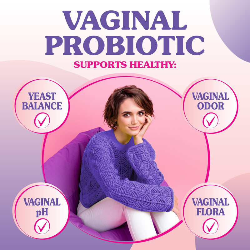 Seraphina Vaginal Probiotics 2-in-1 for Women + Hormone Balance - 90 Capsules Complete Feminine Care, PMS & Urinary Tract Health, Prebiotic Blend, 10 Billion CFU, 6 Strains (90 Count (Pack of 1)) 90 Count (Pack of 1) - BeesActive Australia