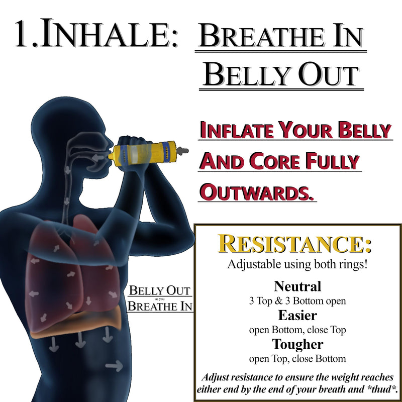 Natural Deep Breathing Trainer for Lungs Patented Non-Constricting Respiratory Muscle Training - Unrestricted Airflow Design Easy to Use BPA-Free Breather Breathe Breath Exercise Device - BeesActive Australia