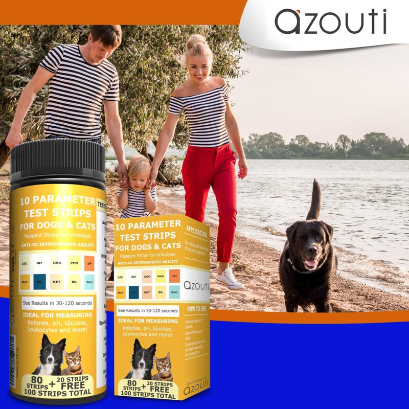 Pet Test Strips for Dogs, Cats, and Other Animal Pets. Accurate Urine Monitoring and Testing Kit That Helps Veterinarian Tests for Blood, Glucose, pH, Specific Gravity, UTI, Liver and Kidney Health. - BeesActive Australia