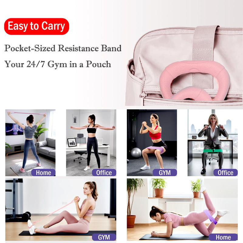 Full Body Resistance Bands Set for Women & Men, Professional Upper & Lower Body Workout Bands for Arms, Legs, Glutes, Yoga, Strength Training, Home Gym Fitness Equipment GreenPurple 4pcs - BeesActive Australia
