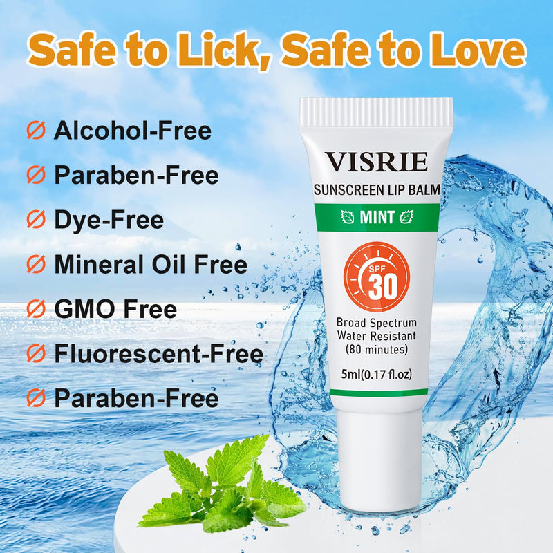 SPF 30 Sunscreen Lip Balm 12 Pack, Clear SPF Lip Gloss | Broad Spectrum Protection with a Non-Sticky, High-Shine Finish, Moisturizing Dry Lips with Vitamin E and Shea Butter 0.01 Fl Oz (Pack of 12)