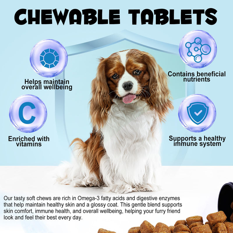 Itch and Immune Chews for Dogs(150 Chews),Skin & Coat Supplement,Soothe Itchy Paws,Skin,Eyes, Ears, Supports Seasonal Itching,for All Breeds and Sizes,Peking Duck Flavor 150 Count(Pack of 1)