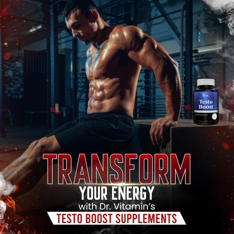 Testosterone Booster Supplement for Men - Tongkat Ali, Once Daily Formula | Horny Goat Weed, Fenugreek, Tribulus, Maca - Energy, Stamina & Libido Support, Strength & Endurance, Non-GMO, 30 Capsules 30 Count (Pack of 1)