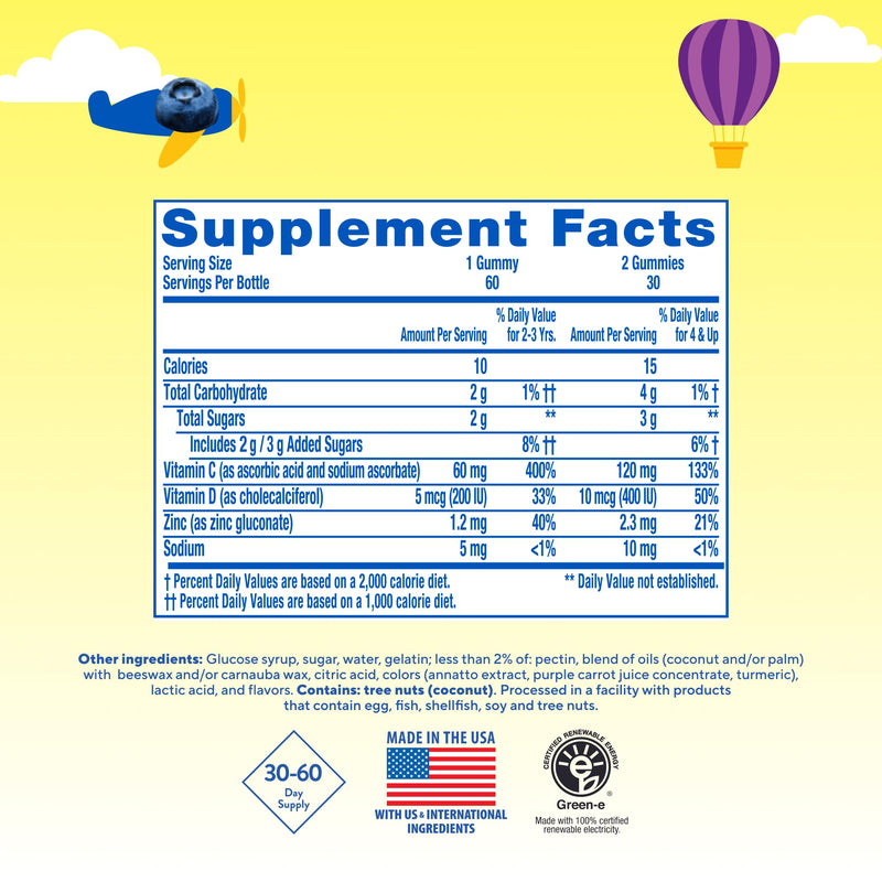 L'il Critters Kids Immune C | Vitamin C and Zinc Gummies | 190 Count | Assorted Fruit Flavors | Gluten and Dairy-Free Children's Gummy Supplement 190 Count (Pack of 1)