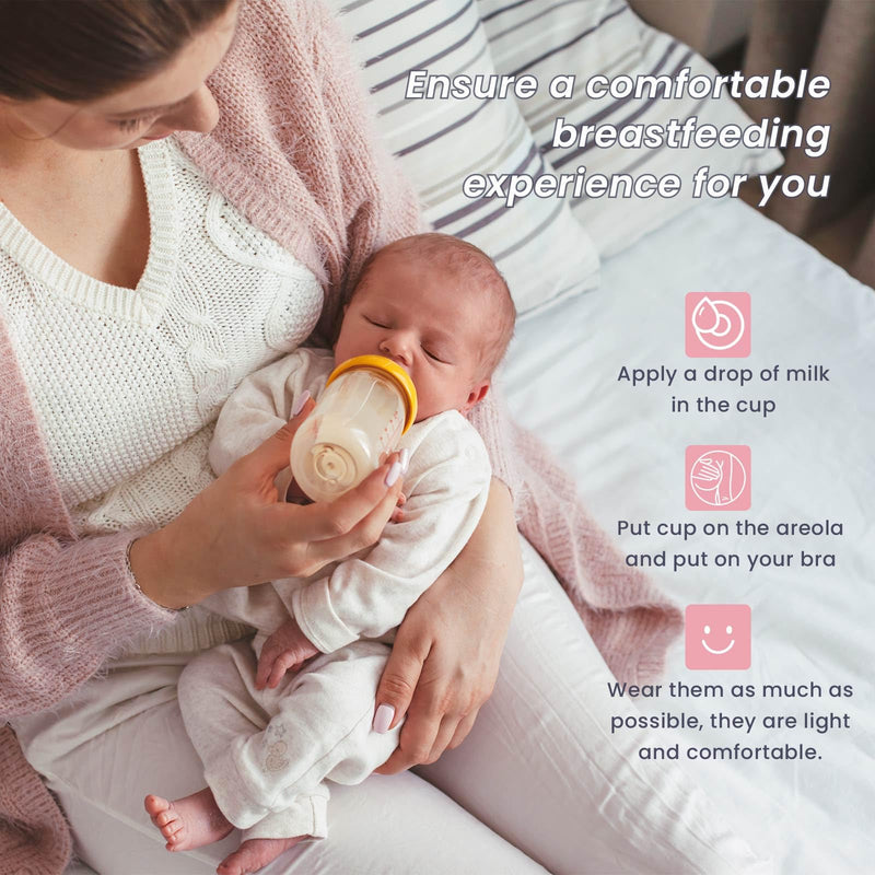 Original 999 Pure Silver Nursing Cups with Silicone pads, Nipple Shields for Nursing Newborn Essentials, Silver Nipple Covers for Breastfeeding, Silver Nipple Guards for Soothing and Healing Regular - BeesActive Australia