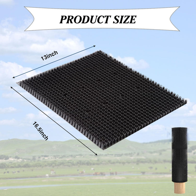 2 pcs Horse Cattle Scratchers, Horse Scratching Post, Soft Massage Brush Kit for Equine Bovine, Scratching Itch Relief Pad for Farm Animals Goat Sheep Cow Dog - BeesActive Australia