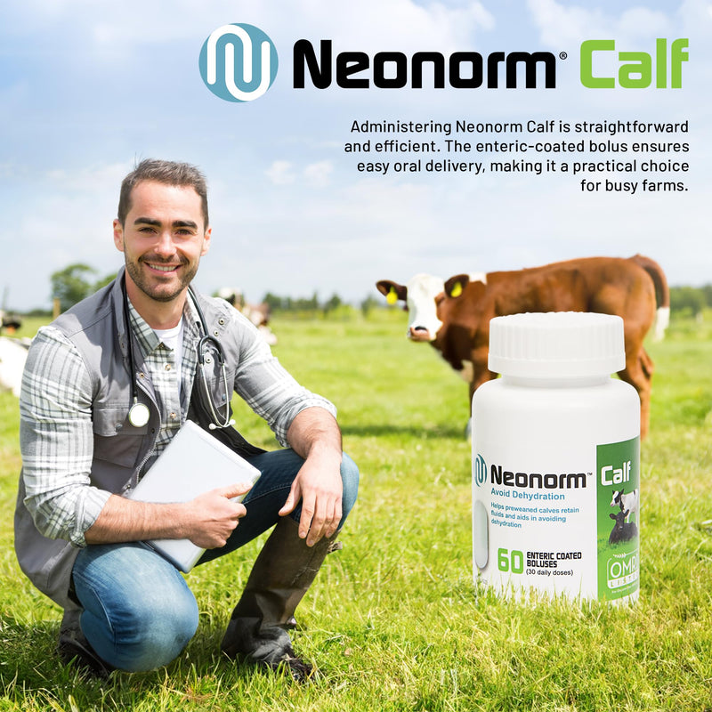 Jaguar Animal Health Neonorm Calf - Enteric Coated Supplement Boluses for Proper Hydration & Bowel Health - Plant-Based Product for Pre-Weaned Calves (60 Count) 60 Count - BeesActive Australia