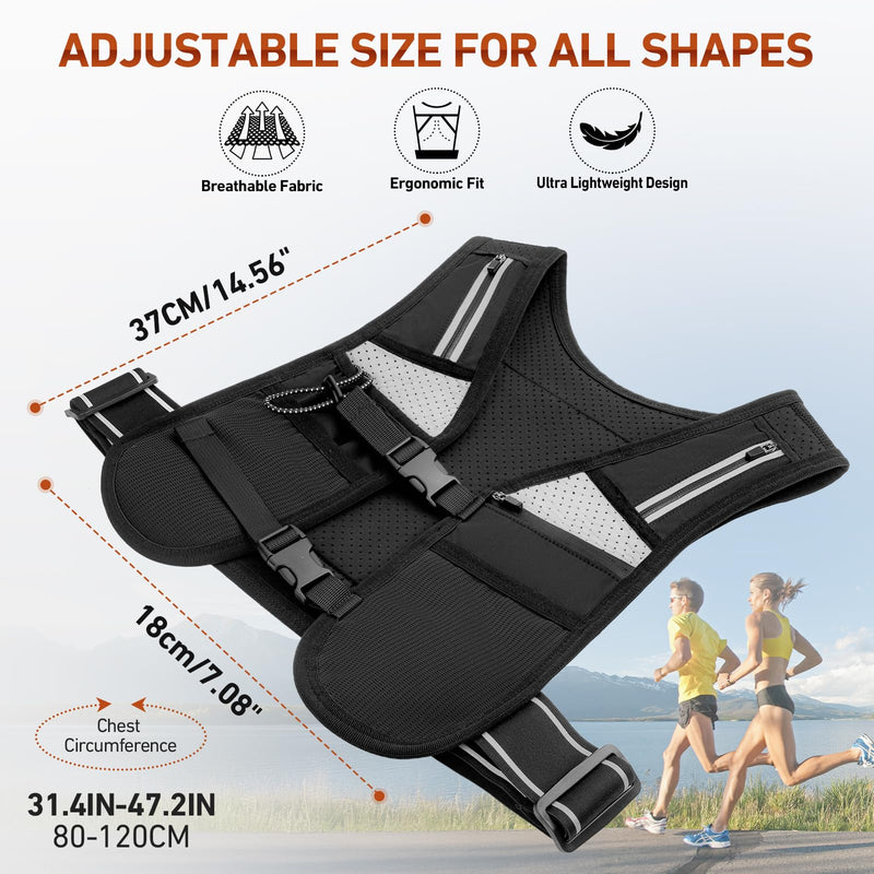 HUANLANG Running Vest for Women Men,Lightweight Hydration Runners Vest Breathable Reflective Hydration Pack for Marathon Hiking Running Trail - BeesActive Australia