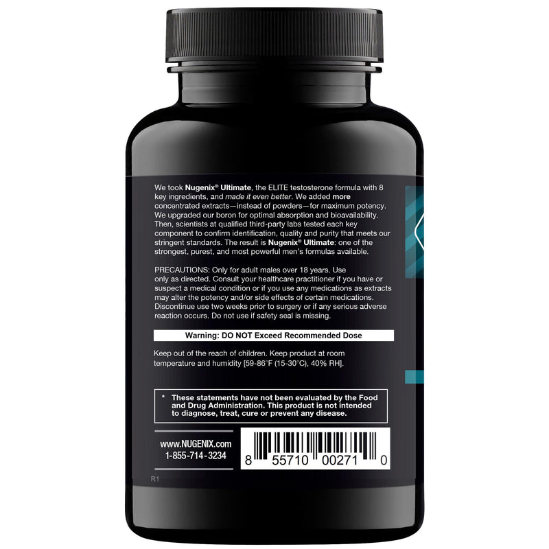 Nugenix Ultimate - Powerful Free Testosterone Booster for Men - 56 Count | Maximize Muscle, Increase Drive, Modulate Androgenic Activity 56 Count (Pack of 1)