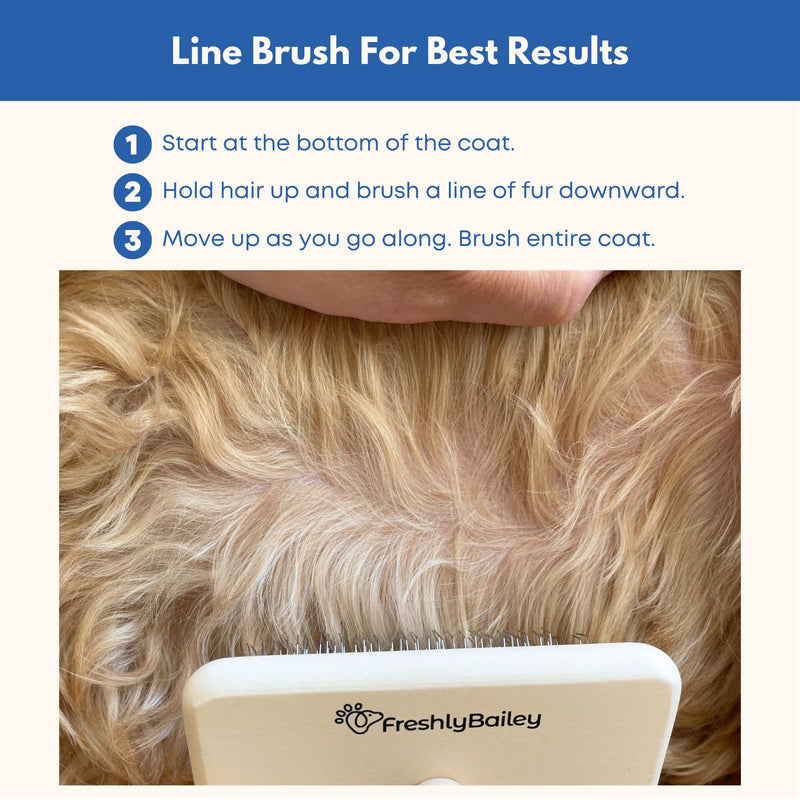Doodle Slicker Dog Brush For Pet Grooming - Perfect For Goldendoodle & Poodle Hair Maintenance - Medium to Long Hair Breeds - Detangle, Brush, & Fluff Like a Pro - BeesActive Australia