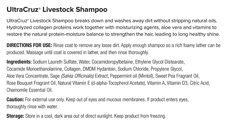 UltraCruz Livestock Shampoo, 32 oz - BeesActive Australia